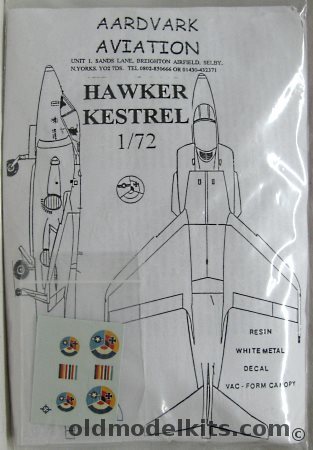 Aardvark Aviation 1/72 Kestrel FGA.1 / XV-6A - Tri-Service Markings (Germany/USA/UK) - Bagged plastic model kit